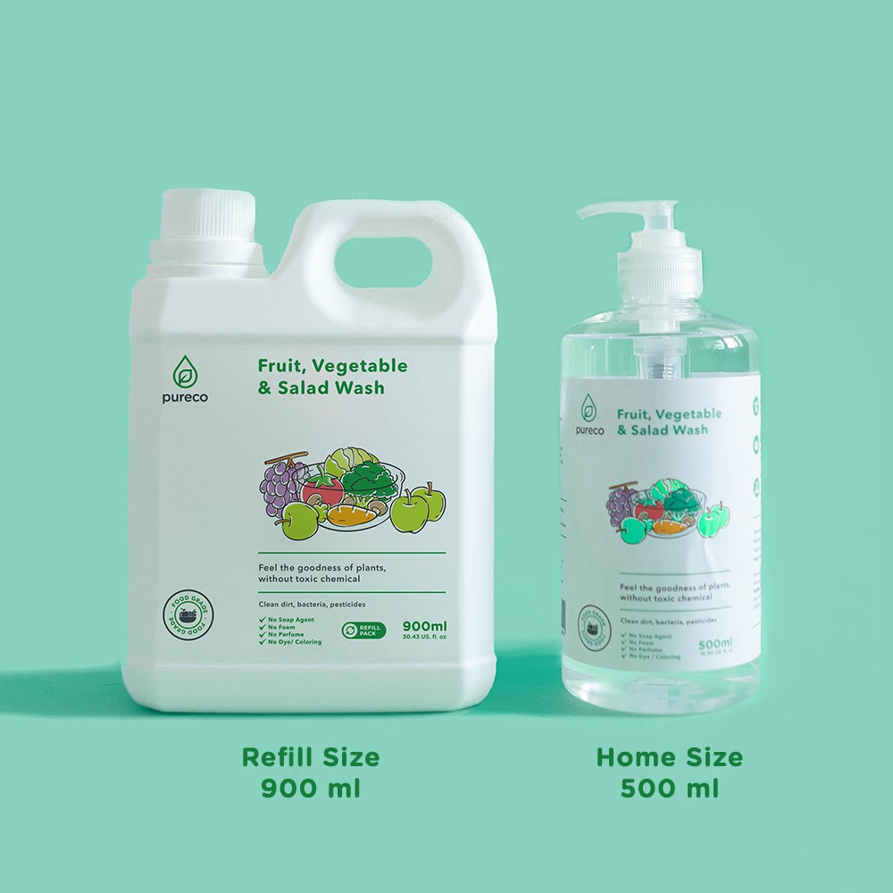 PURECO - PURECO LIQUID FRUIT VEGGIE &amp; SALAD WASH HOME SIZE