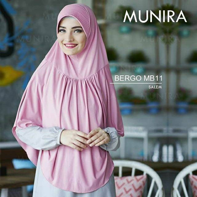 BERGO MB11 TERBARU BAHAN JERSEY JILBAB PET BELAH SAMPING KERUDUNG PANJANG KERUT DEPAN HIJAB PRAKTIS