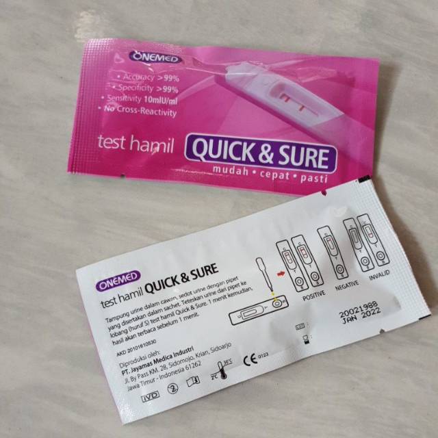 Testpack Stick Quick & Sure Onemed / Tespek / Tes Kehamilan / Tes Hamil / Akuat / Sensitif-1