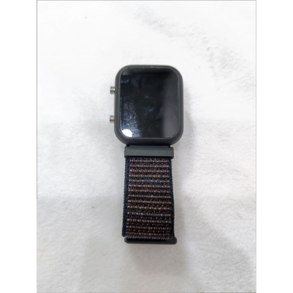 Jam LED Watch Strap Kanvas Persegi-4