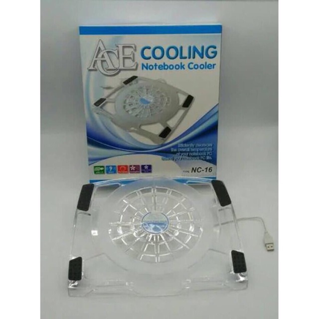 Cooling Pad ACE NC-16 1 BIG FAN COOLER - KIPAS PENDINGIN LAPTOP