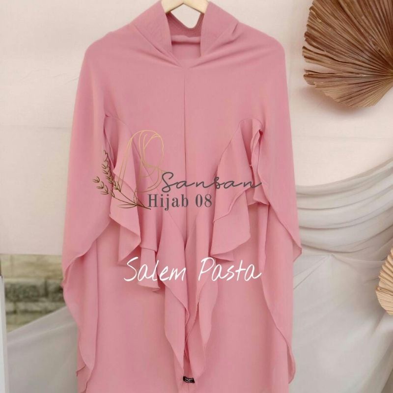 sansanhijab Hijab Namira 2 Layer Syar’i – Ceruty Babydoll, Adem &amp; Menutup Dada Sempurna