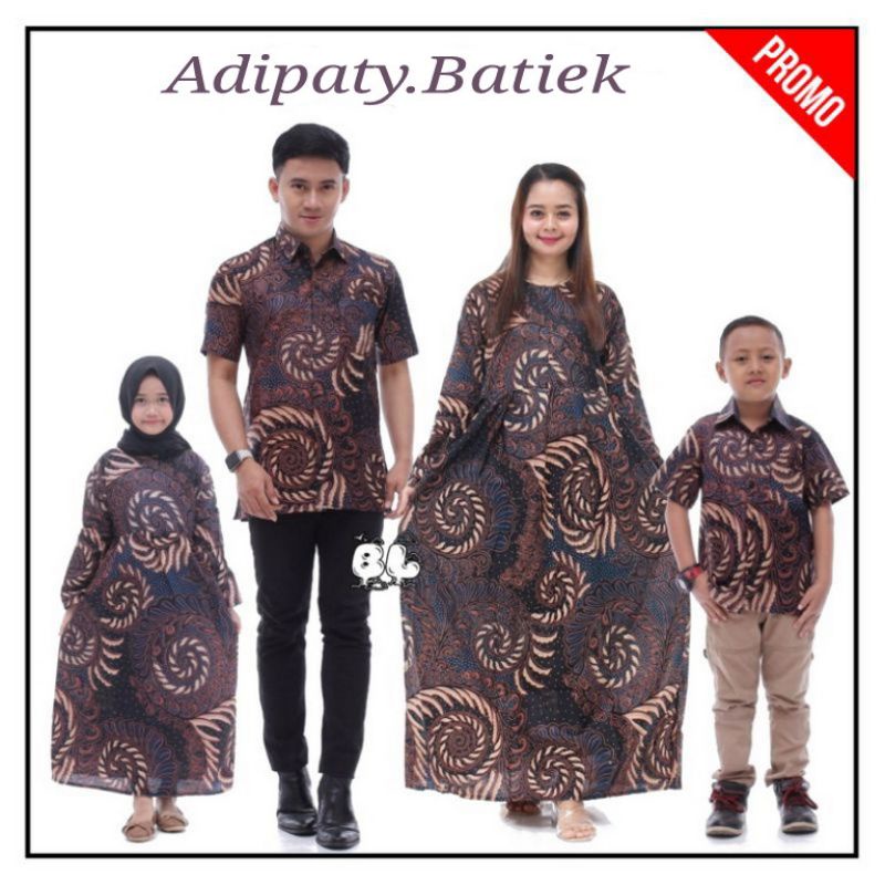 COUPLE BATIK KELUARGA || SETELAN COUPLE BATIK AYAH IBU ANAK CEWEK COWOK ||