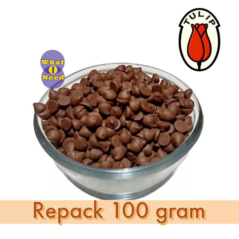 

Tulip Chocochips Choco Chips (Repack) 100 gram