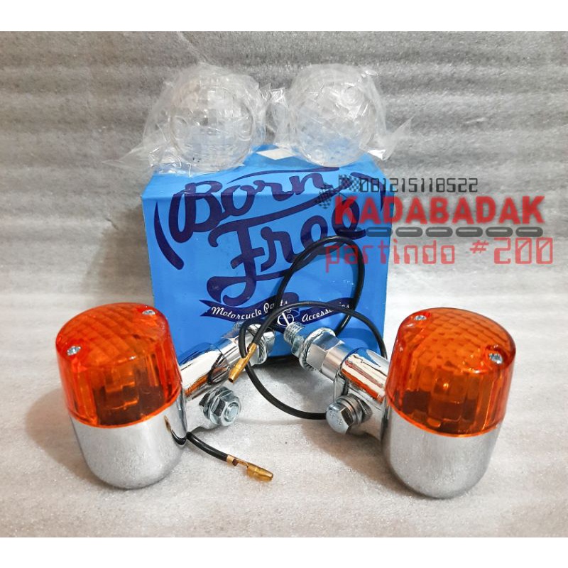 Lampu Sen Sein Riting Palu BornFree 2 Mika Bulat Bundar pnp CB GL MP Primus Tiger Revo Tilas Tilam