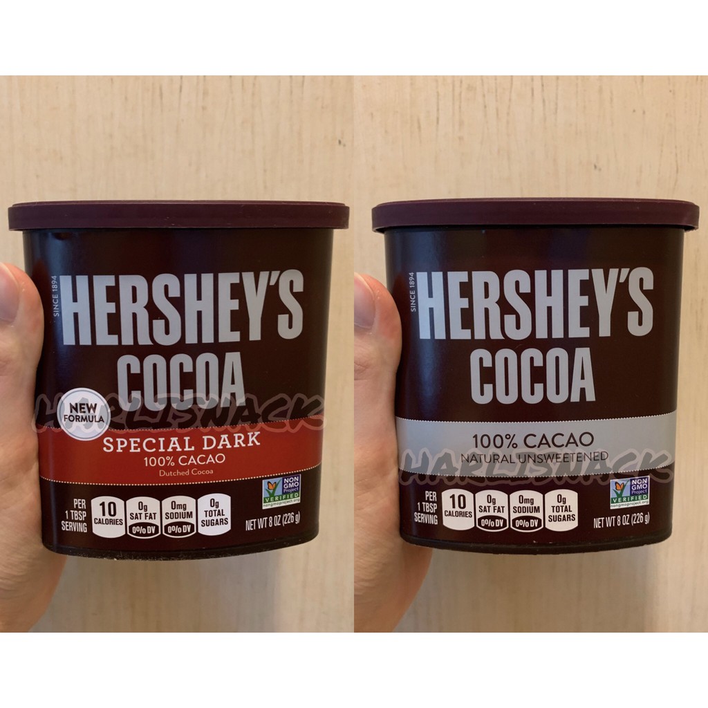 

HERSHEY'S NATURAL UNSWEETENED COCOA / HERSHEY SPECIAL DARK COCOA