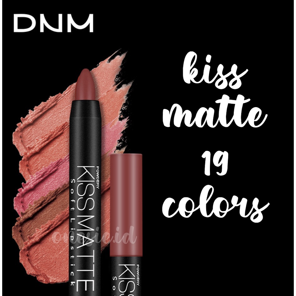 DNM Pensil Lipstik Matte Clay Lipstick Long Lasting Rotate 19 Colour