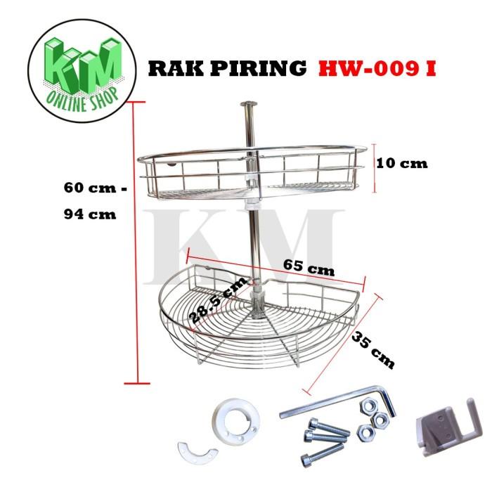 Rak Sudut Putar 180 Derajat HW - 0091 Chrome 1 set