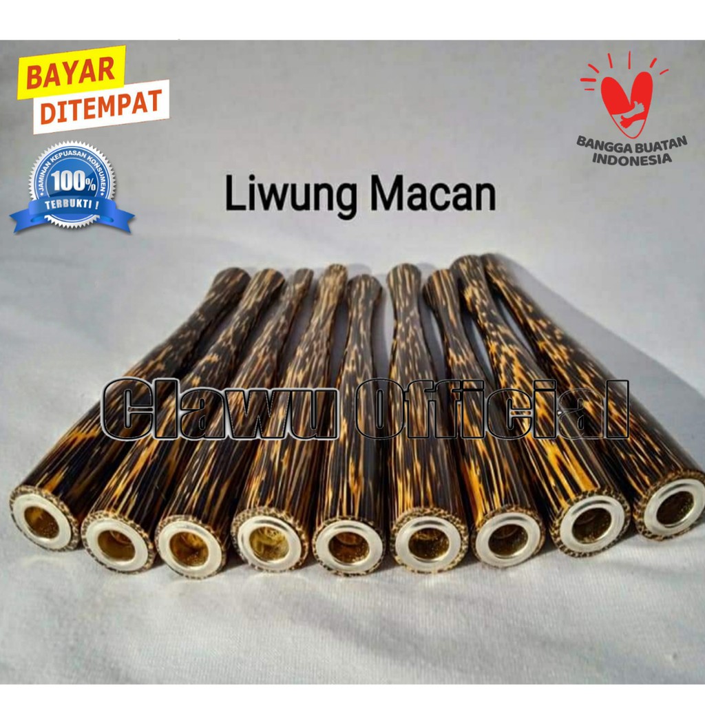 Pipa kayu liwung macan asli natural