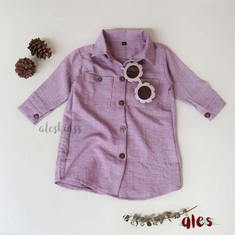 ALESKIDSS - PERMA TUNIK / KEMEJA ANAK perempuan / Tunik anak Murah / Kemeja Crinkle Anak
