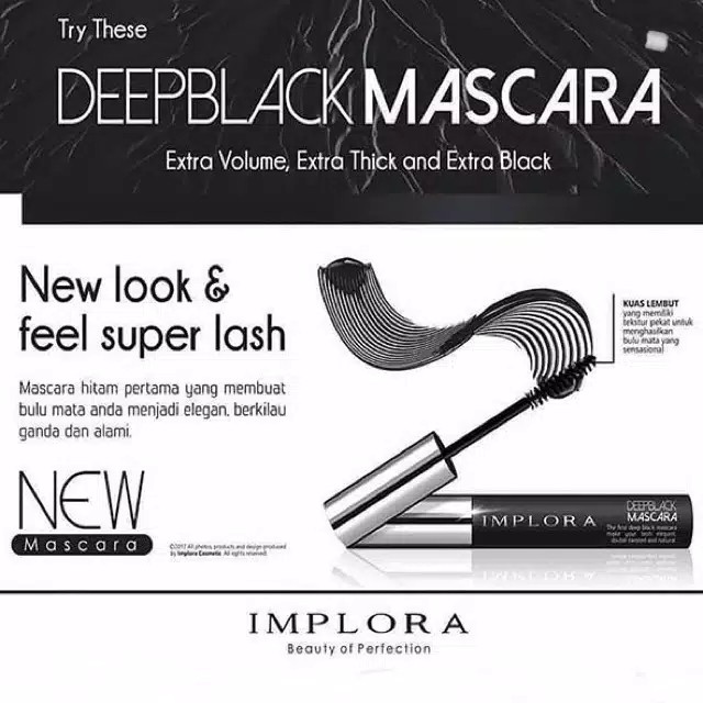 cod Implora mascara new pack - Deep black