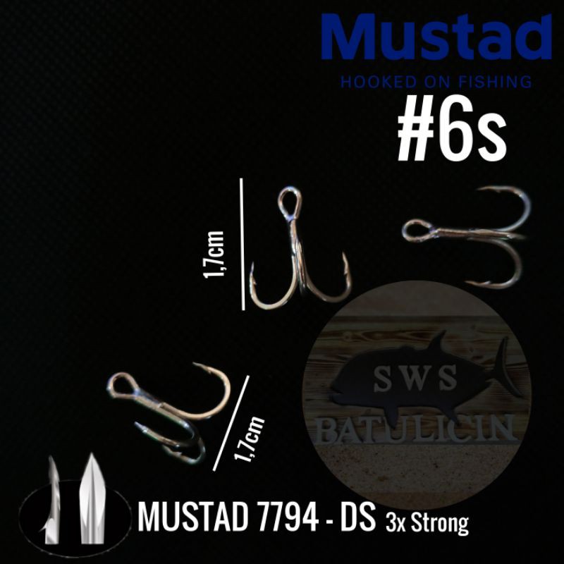 Treble Hook Mustad 7794-DS No.6