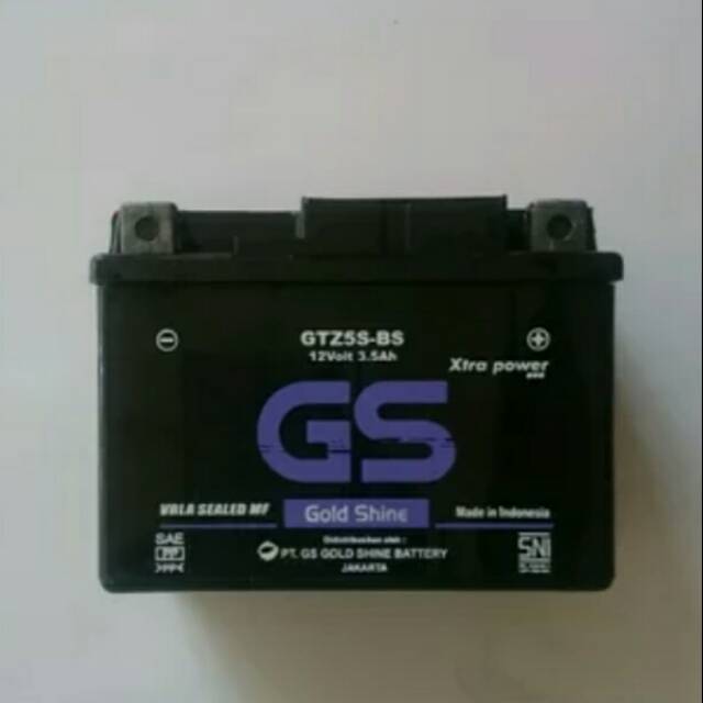 Accu GS GTZ5S GOLDSHINE UNTUK HONDA YAMAHA SUZUKI ALL MATIC BEBEK