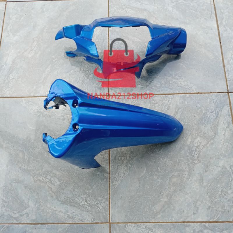 Batok lampu plus spakbor depan Vega ZR biru muda