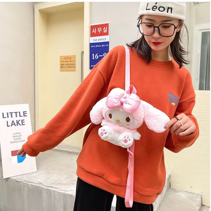 Tas Ransel Madley Karakter Bonek Hewan PinkyWhite Anak - Remaja