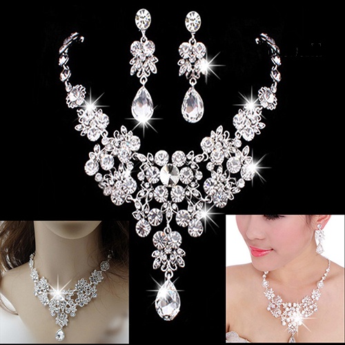 OW@ Women's Fashion Luxury Necklace + Earrings Necklace Banquet Wedding Jewelry Set