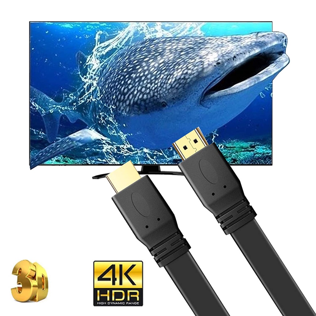 Kabel Hdmi Flat 5meter 3D versi 1.4/ kabel hdmi v1.4 3D 5 meter/ hdmi 5meter/ hdmi 5m/ kabel hdmi m to m 5meter kabel hdmi 5meter  bagus