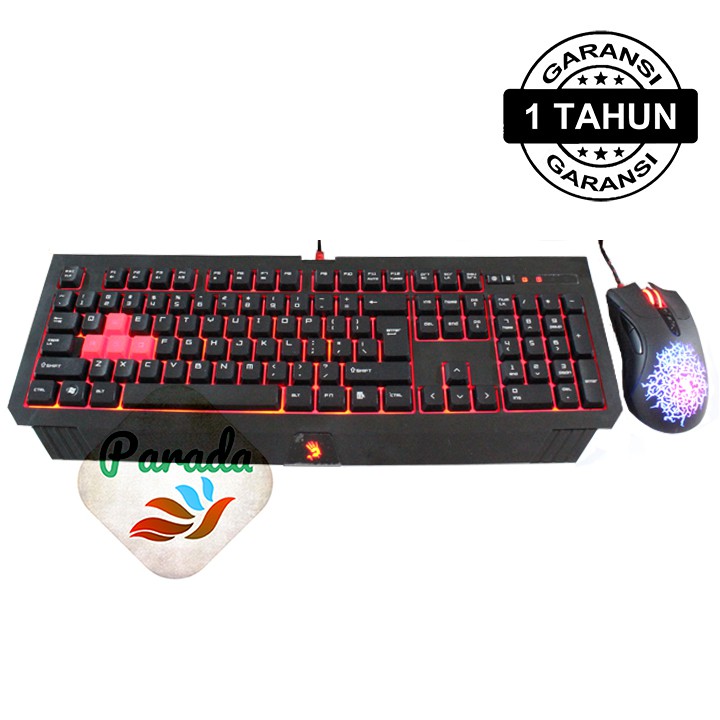 Keyboard Mouse Gaming Bloody B1500, Macro, Original