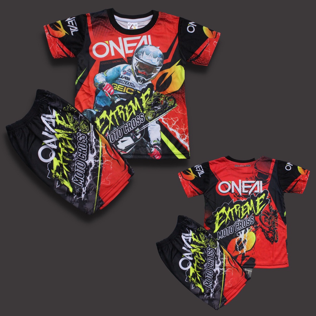 Jersey baju balap motor cross baju sepeda anak/baju cross murah