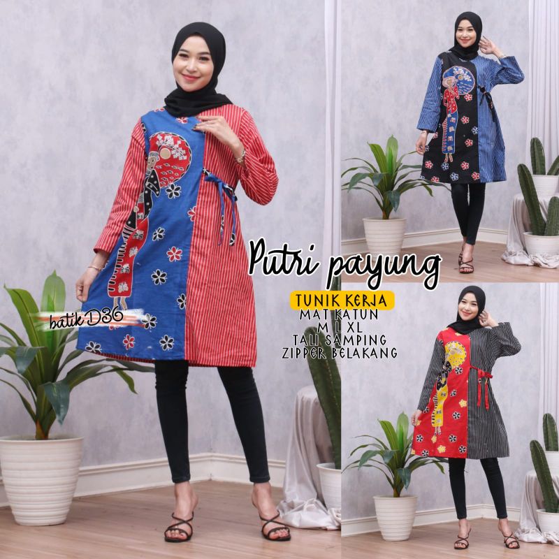 Tunik New Putri Payung Model Elegen Batik Murah Halus