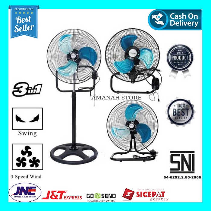 Kipas Angin Tornado Besi HIRO 3 in 1 18 Inch