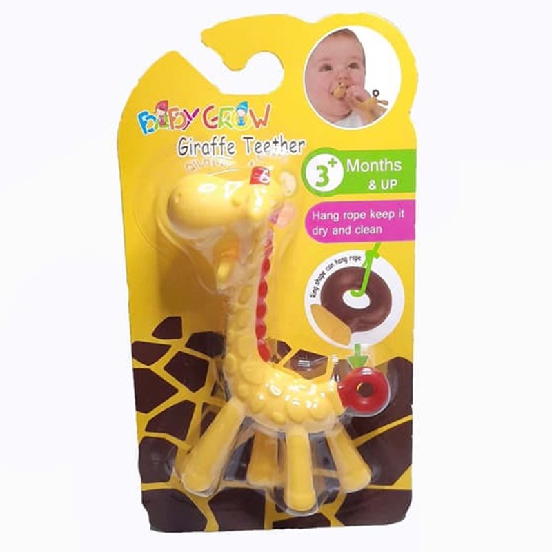 Teether Giraffe Baby Grow Gigitan Jerapah Mainan Gigi Bayi Baru Lahir 3m+ BPA Free