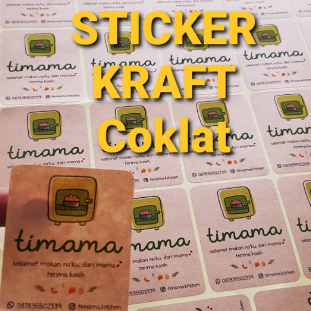 

Cetak Label / Sticker Kraft / Sticker Samson Coklat uk A3+