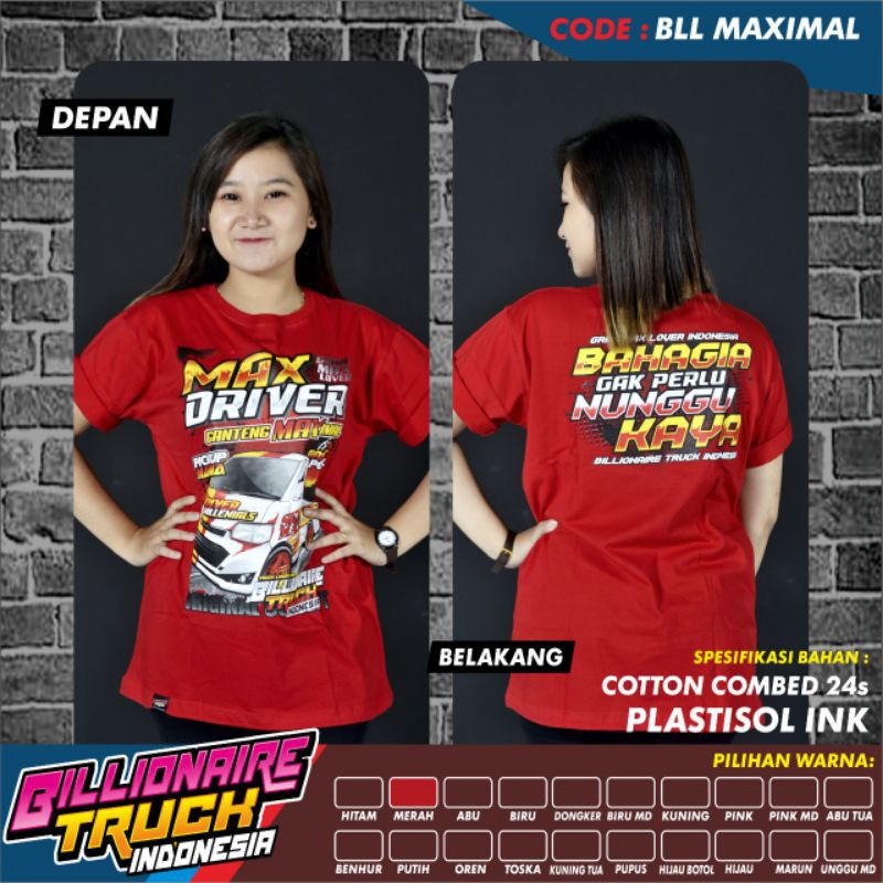 Kaos L300 / BLL MAXIMAL / Billionaire Truck Indonesia