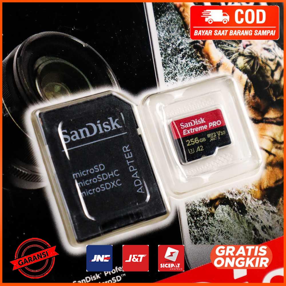 Sandisk MicroSDXC Extreme Pro V30 A2 U3 4K 200MBs - 256GB - D-256G