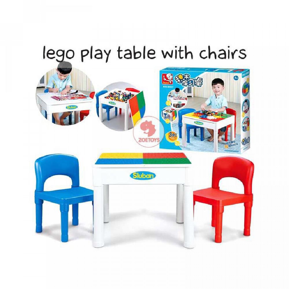 Zoetoys Lego Play Table With Chairs Mainan Edukasi Mainan Anak Shopee Indonesia