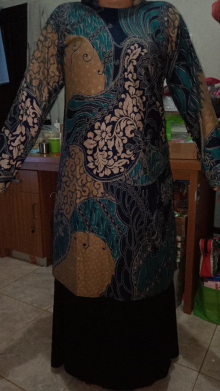 Maura Couple - Sania Ruffle Batik Couple Ori Ndoro Jowi Garansi Termurah Shopee - Batik Modern Solo