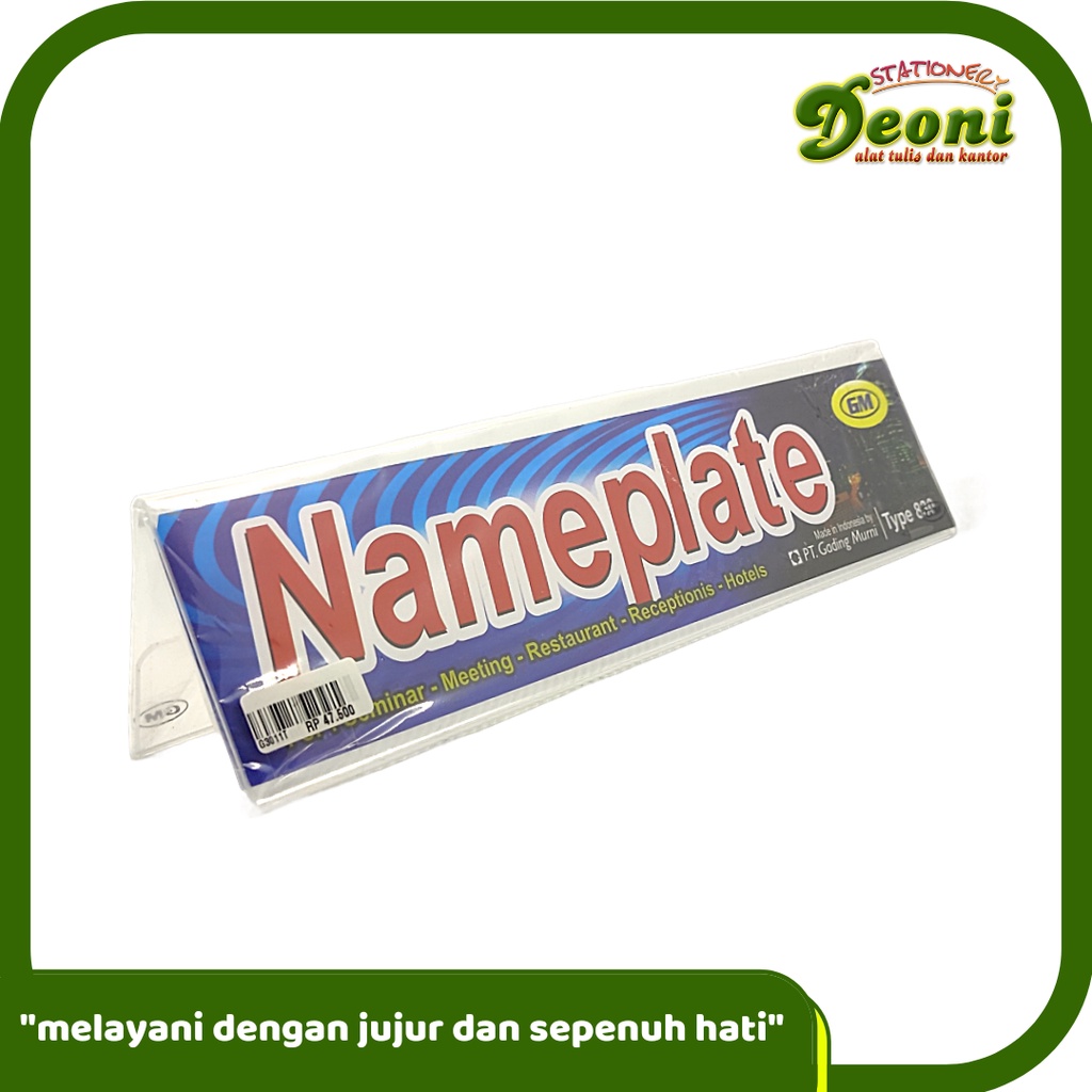 

GM NAMEPLATE 830 Akrilik 8 X 30cm Plat Nama Seminar Meeting Receptionis
