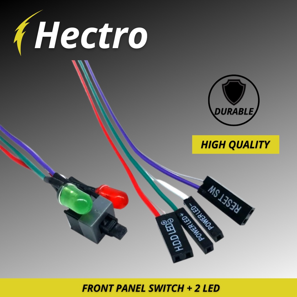 HECTRO Kabel Tombol Power Reset Switch Front Panel LED