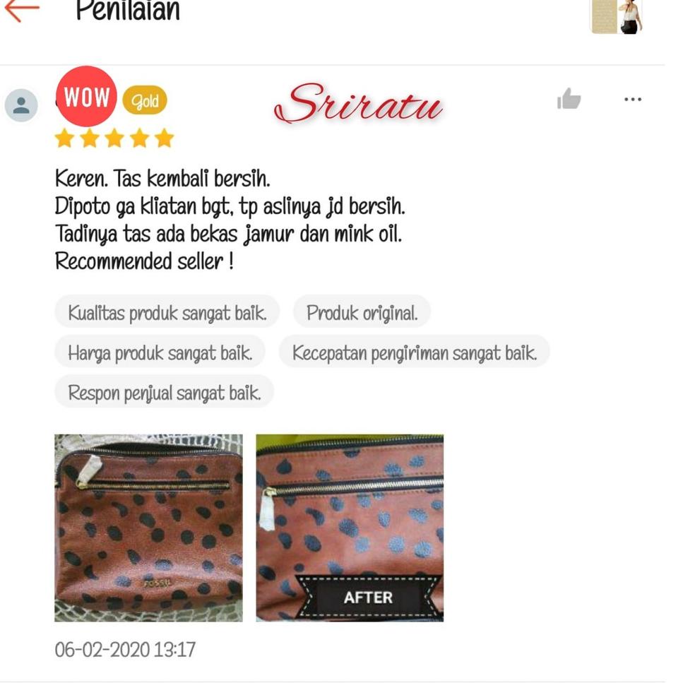 Paling Diminati PARFUM PENCEGAH JAMUR & BAU TAS KULIT/SINTETIS/KANVAS