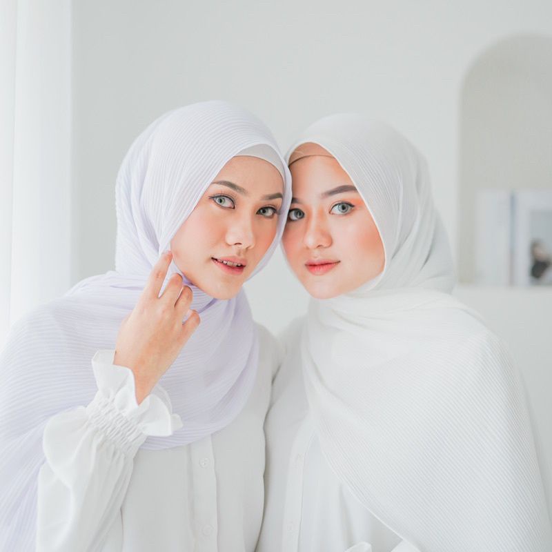 jilbab pashmina plisket