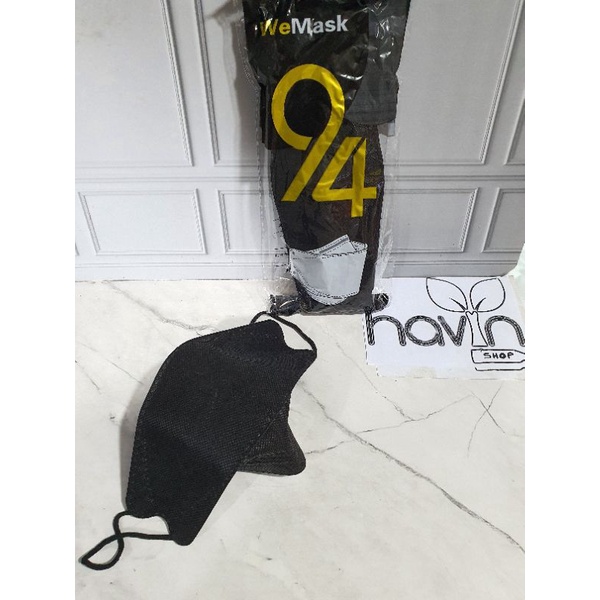 (50pc) disposable 3ply mask earloop/masker 3 ply-KF94-HITAM 10pc