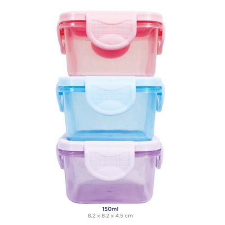 FC002 FC003 Baby Safe Food Container set isi 3 60ml 150ml