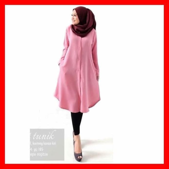 Terhot Baju Atasan Gamis Wanita Terbaru Tunik Jumbo Putih Blouse