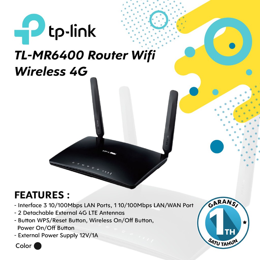 TPLink MR6400 Wifi Router Modem Wifi 4G UNLOCK All Operator - Garansi Resmi 1 Tahun