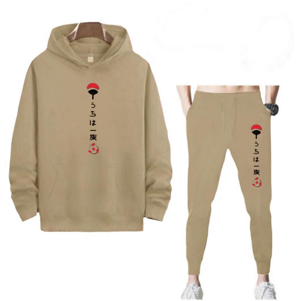 SETELAN UCHIHA JOGGER DAN HOODIE BAHAN TEBAL NYAMAN DIPAKAI TERLARIS