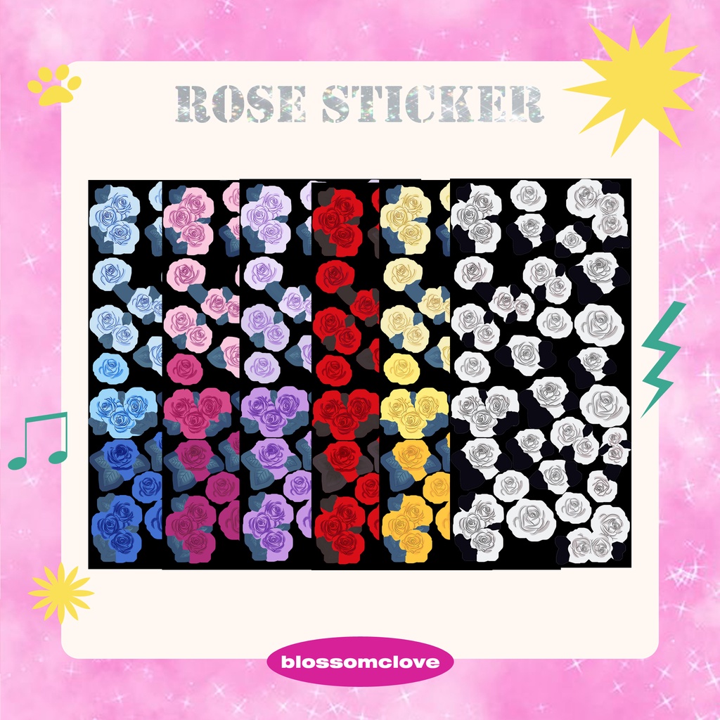 

BLOSSOMCLOVE - ROSE CONFETTI STICKER/ POLCO STICKER/ DECO STICKER (KISS CUT)