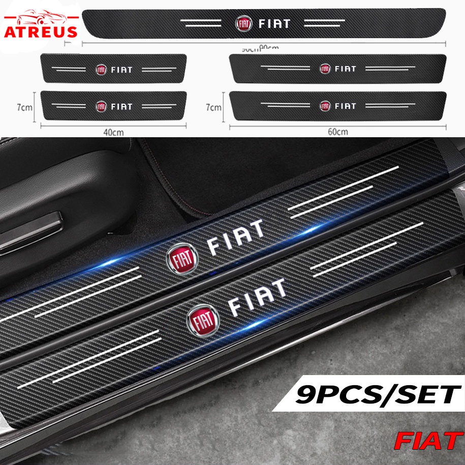 Stiker Strip Carbon Fiber Pelindung Pintu Mobil Fiat Uno Toro 500 Bravo Punto Palio Argo Stilo Strada Mobi