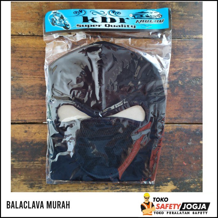 MASKER BALACLAVA BALAKLAVA SARUNG NINJA MOTOR KAIN HITAM KEPALA