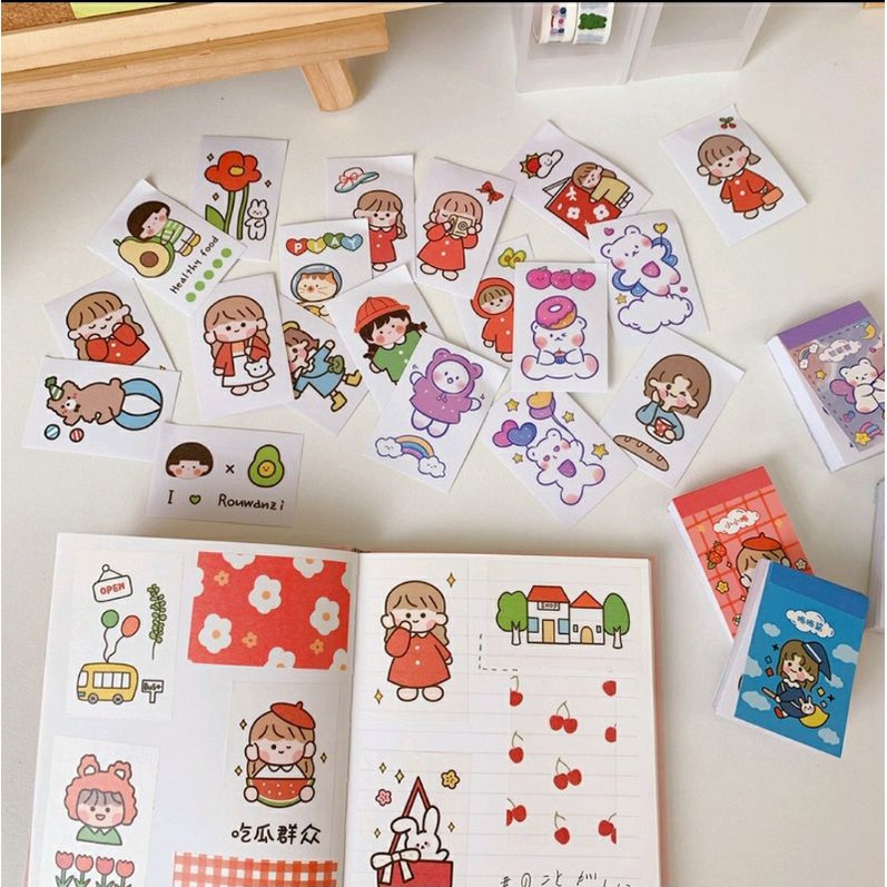 

Sticker 50 Lembar Stiker Karakter Cute Stiker Lucu dan Aesthetic ST04 - Doaejo