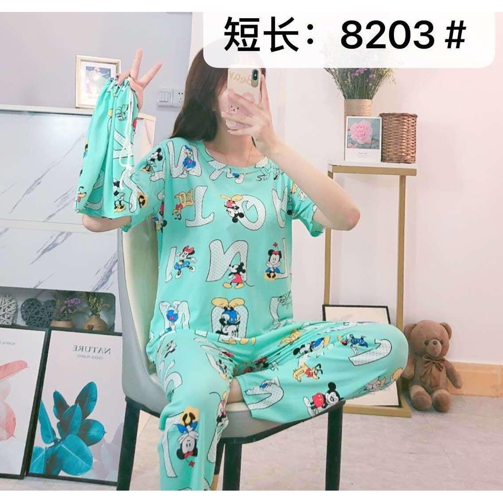 RAINBOW- Piyama /Baju Tidur Dewasa CP lengan pendek celana panjang / new product /IMPORT