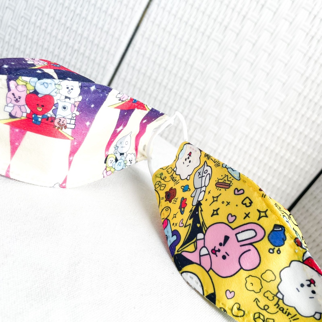 MASKER KF94 BT21 BANGTAN BTS ARMY KPPOP MURAH READY GROSIR COD