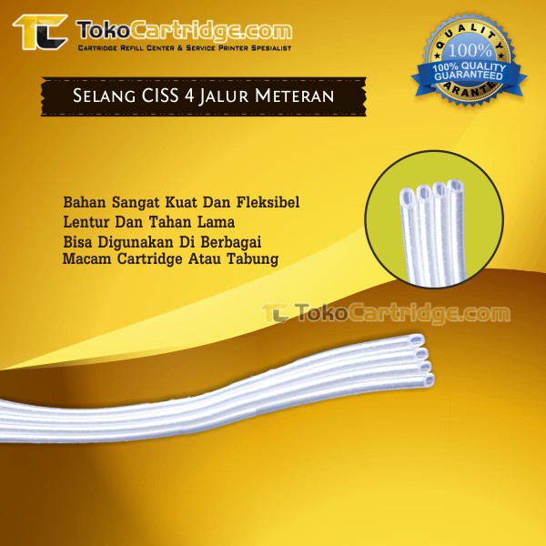 Selang CISS Infus 4 Jalur meteran import kualitas super lentur utk modifikasi printer Canon HP epson