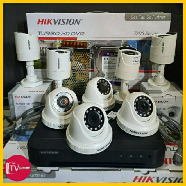 PAKET PASANG CCTV HIKVISION 8CH 2MP Tanpa Kabel