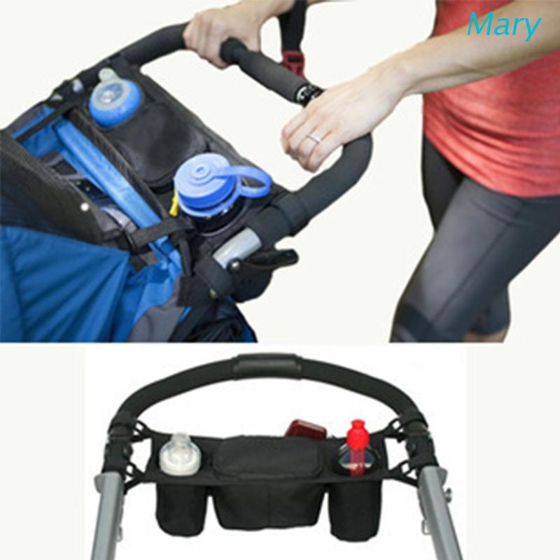 Mary Tas Organizer Gantung Stroller Bayi Holder Dua Botol Tahan Lama Dengan Resleting