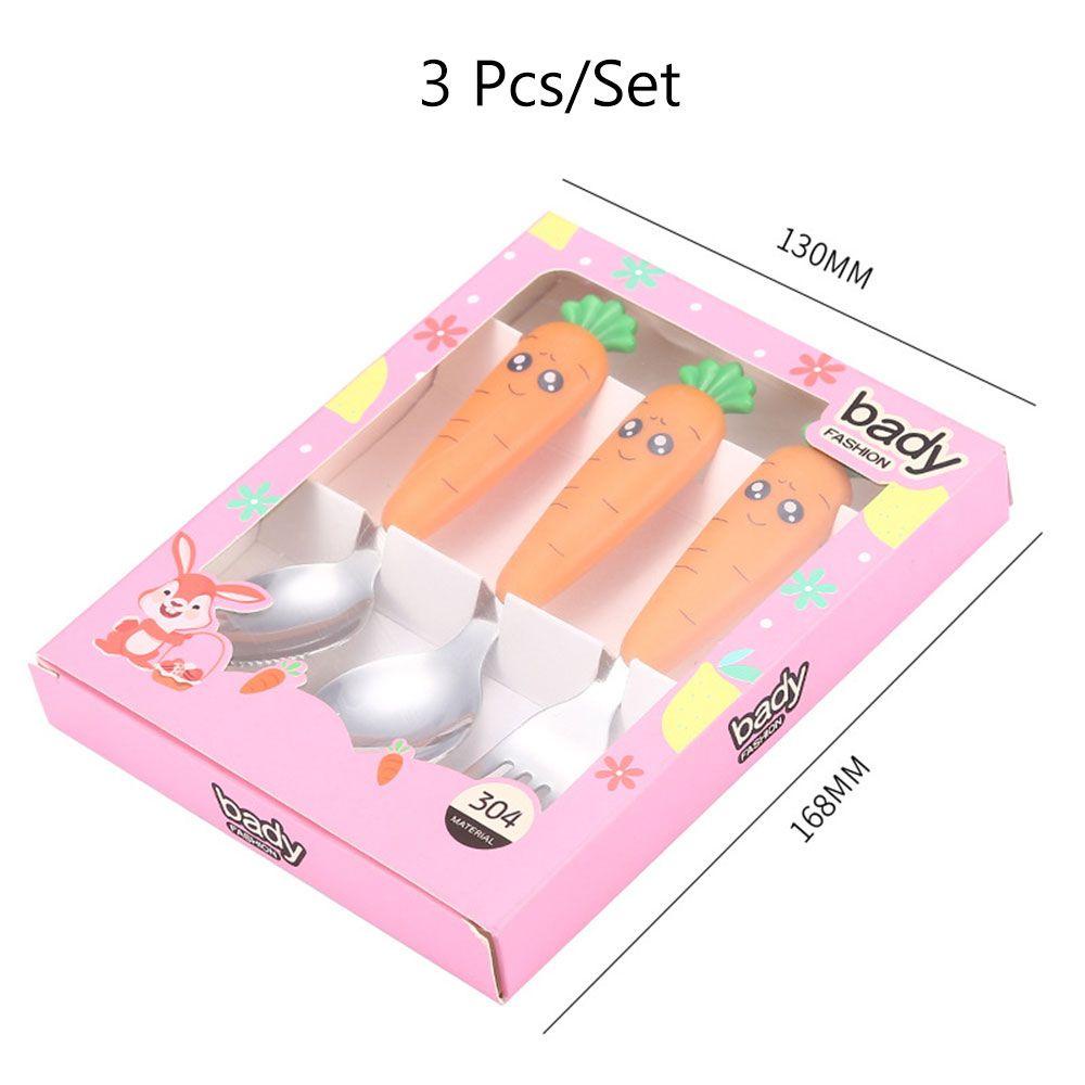 Peralatan Makan Bahan Stainless Steel Motif Kartun Bunga Untuk Bayi